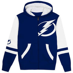 NHL Tampa Bay Lightning Preschool Face Off Full-Zip Hoodie - Blue