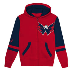 NHL Washington Capitals Preschool Face Off Full-Zip Hoodie - Red