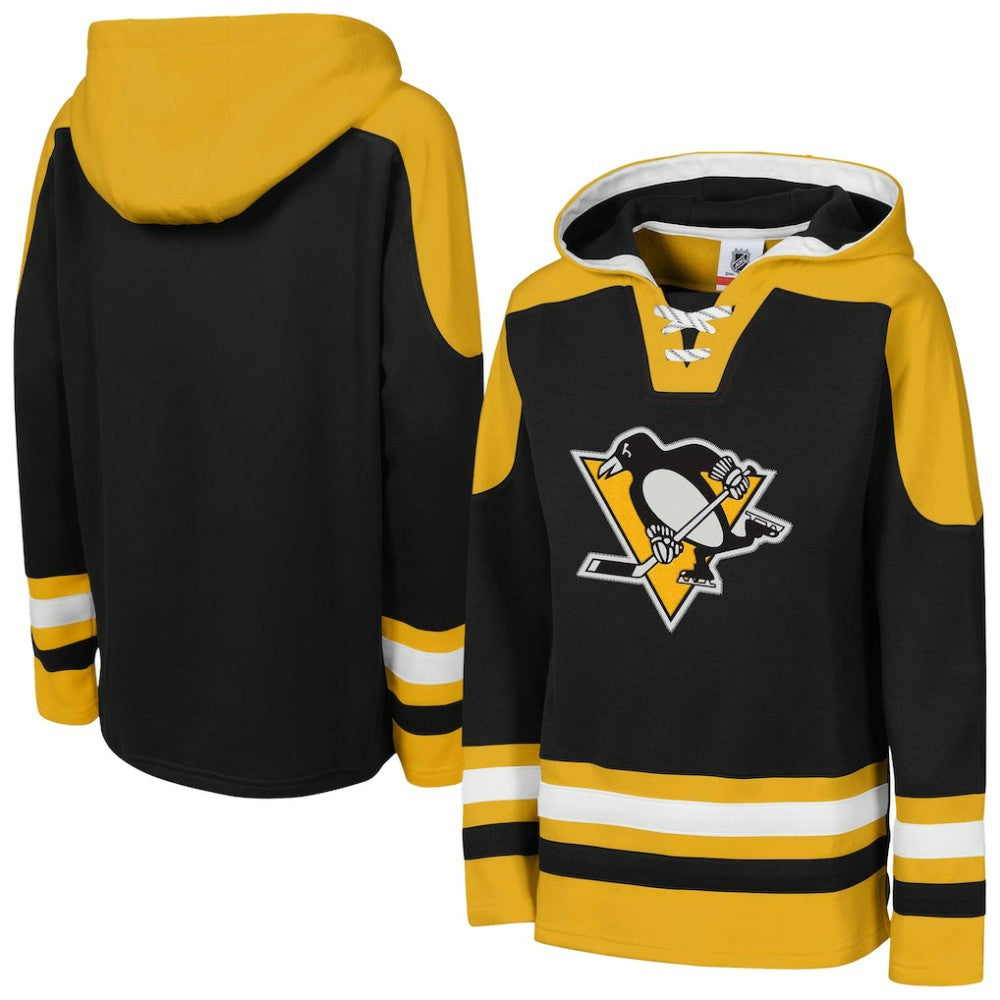 NHL Pittsburgh Penguins Youth Ageless Must Have Home V-Neck Pullover Hoodie - Black