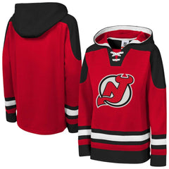 NHL New Jersey Devils Youth Ageless Must Have Home V-Neck Pullover Hoodie - Red