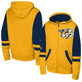 NHL Nashville Predators Youth Face Off Full-Zip Hoodie - Gold