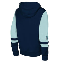NHL Seattle Kraken Youth Face Off Full-Zip Hoodie - Navy