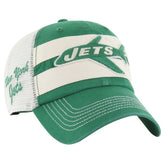 New York Jets '47 Throwback Clubhouse Boon Clean-Up Trucker Adjustable Hat Kelly Green