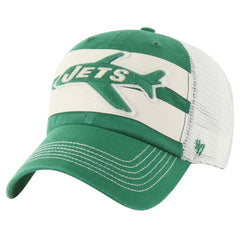 New York Jets '47 Throwback Clubhouse Boon Clean-Up Trucker Adjustable Hat Kelly Green
