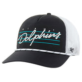 Miami Dolphins '47 Downburst Relaxed Hitch Trucker Adjustable Hat Black/White