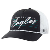 Philadelphia Eagles '47 Downburst Relaxed Hitch Trucker Adjustable Hat Black/White