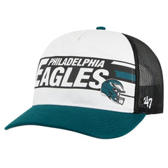 Philadelphia Eagles '47 Stack Line Hitch Trucker Adjustable Hat White/Midnight Green