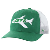 New York Jets '47 Team Unstructured Trucker Adjustable Hat Kelly Green/White