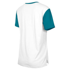 Jacksonville Jaguars New Era Women's 3rd Down T-Shirt White/Teal