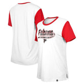 Atlanta Falcons New Era Women's 3rd Down T-Shirt White/Red