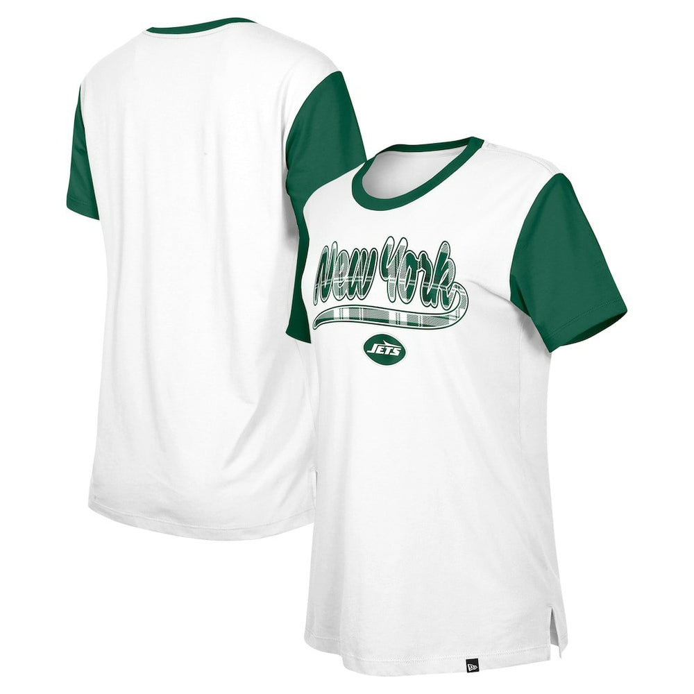 New York Jets New Era Women's 3rd Down T-Shirt White/Green