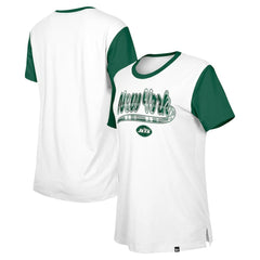New York Jets New Era Women's 3rd Down T-Shirt White/Green