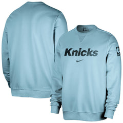 New York Knicks Courtside Standard Issue Performance Pullover Sweatshirt Light Blue