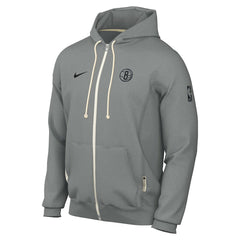 Brooklyn Nets Authentic Standard Issue Full-Zip Hoodie Jacket Gray