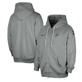 San Antonio Spurs Authentic Standard Issue Full-Zip Hoodie Jacket Gray