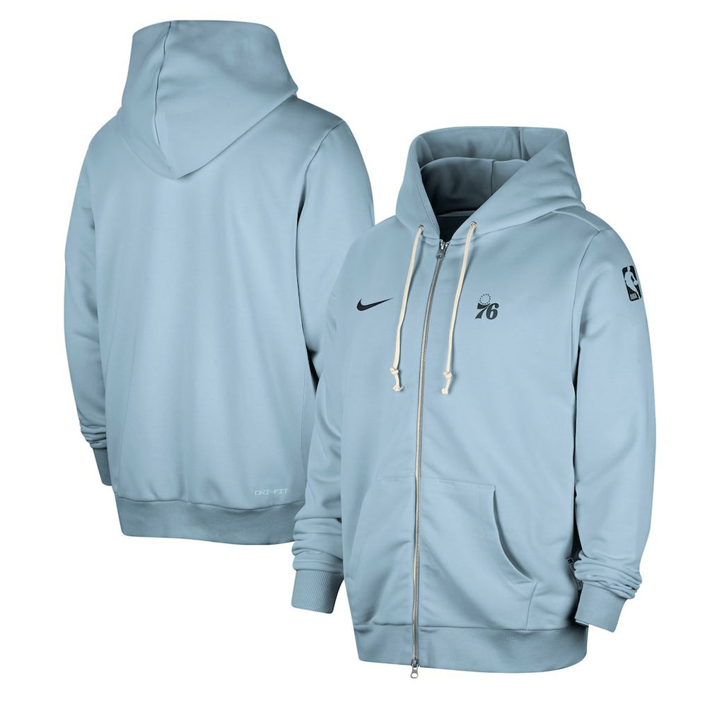 Philadelphia 76ers Authentic Standard Issue Full-Zip Hoodie Jacket Light Blue