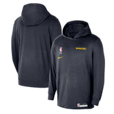 Golden State Warriors 2024/25 On-Court Authentic Practice Yoga Restore Lightweight Pullover Hoodie Navy