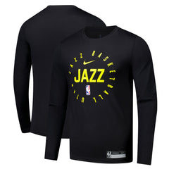 Utah Jazz 2024/25 Legend On-Court Practice Long Sleeve T-Shirt Black