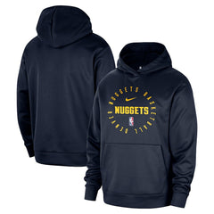 Denver Nuggets 2024/25 Spotlight On-Court Practice Performance Pullover Hoodie Navy