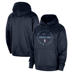 Memphis Grizzlies 2024/25 Spotlight On-Court Practice Performance Pullover Hoodie Navy