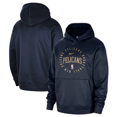 New Orleans Pelicans 2024/25 Spotlight On-Court Practice Performance Pullover Hoodie Navy