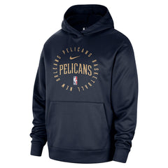 New Orleans Pelicans 2024/25 Spotlight On-Court Practice Performance Pullover Hoodie Navy
