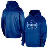 Philadelphia 76ers 2024/25 Spotlight On-Court Practice Performance Pullover Hoodie Royal
