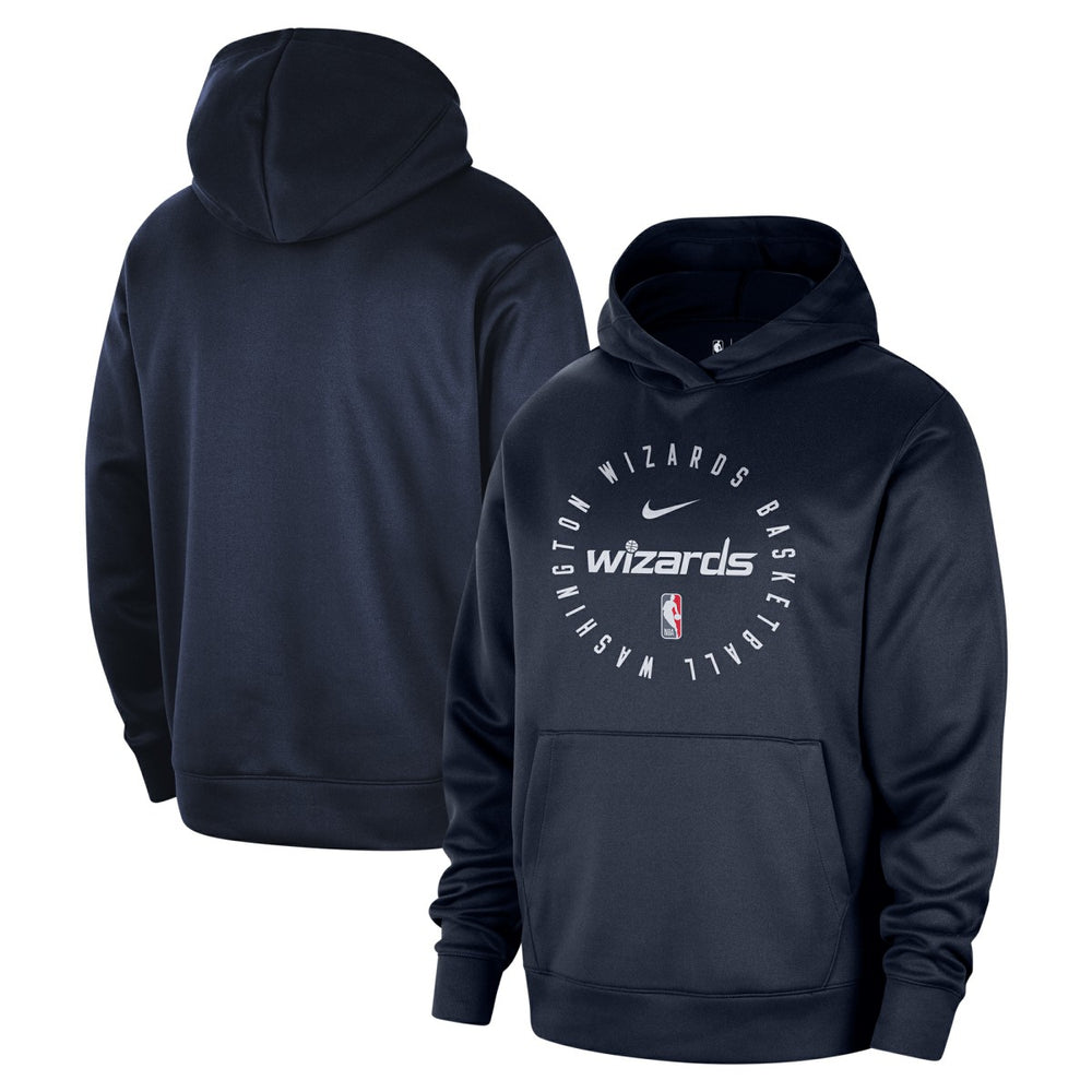 Washington Wizards 2024/25 Spotlight On-Court Practice Performance Pullover Hoodie Navy