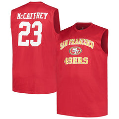 Christian McCaffrey San Francisco 49ers Big & Tall Muscle Tank Top Scarlet