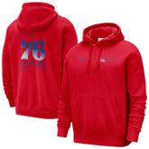 Philadelphia 76ers Courtside Club Pullover Hoodie Red