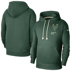 Milwaukee Bucks Courtside Standard Issue Premium Performance Pullover Hoodie Hunter Green