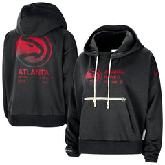 Atlanta Hawks Women's Courtside Standard Issue Performance Pullover Hoodie Black