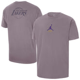 Los Angeles Lakers Jordan Brand Statement Edition Jumpman Flight Heavyweight T-Shirt Purple