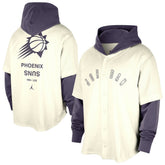 Phoenix Suns Jordan Brand Courtside Statement Edition MVP Jersey Pullover Hoodie Cream/Purple