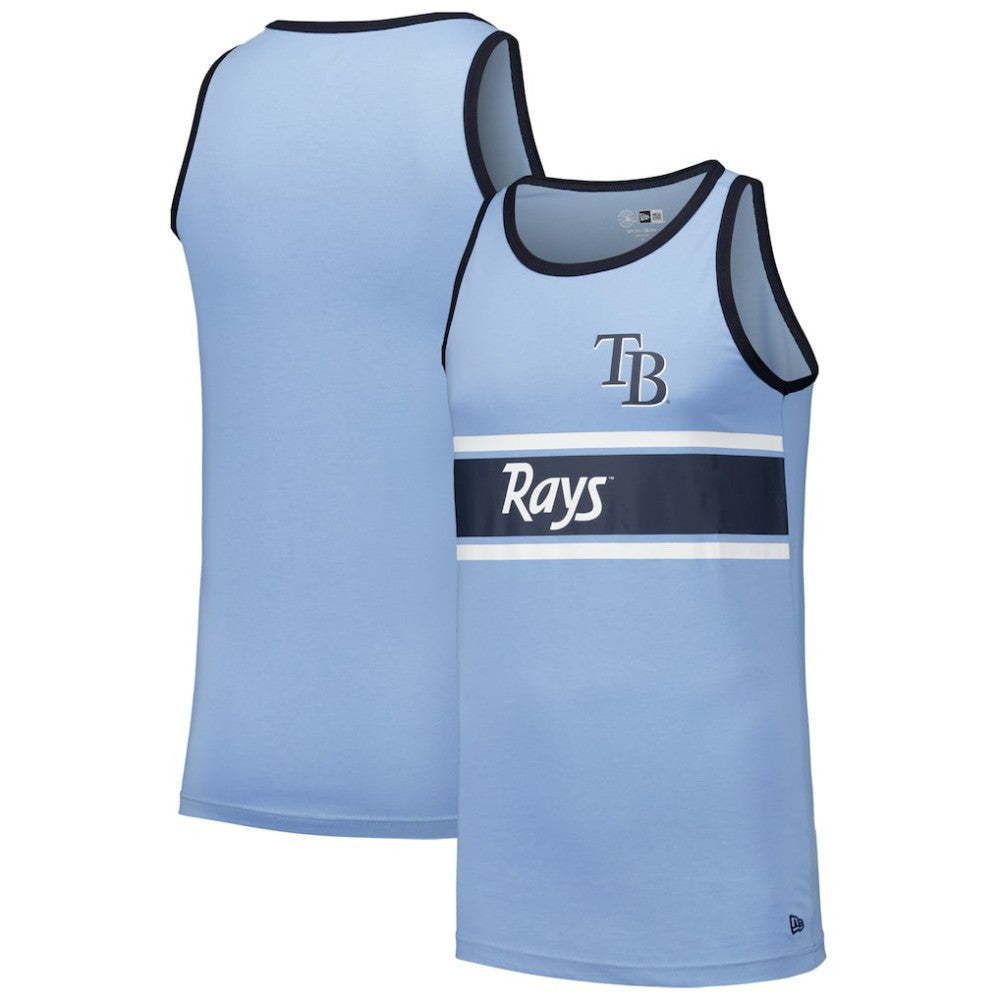 Tampa Bay Rays New Era Jersey Ringer Tank Top - Light Blue Jerseys