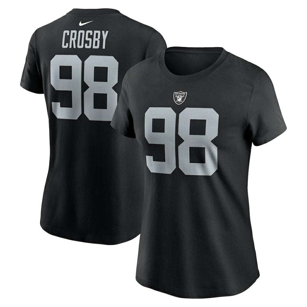 Maxx Crosby Las Vegas Raiders Women's Player Name & Number T-Shirt Black