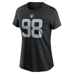 Maxx Crosby Las Vegas Raiders Women's Player Name & Number T-Shirt Black