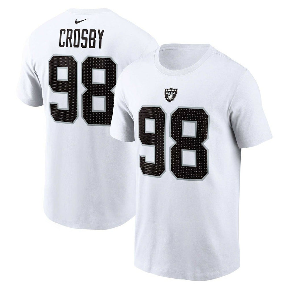Maxx Crosby Las Vegas Raiders Player Name & Number T-Shirt White