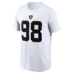 Maxx Crosby Las Vegas Raiders Player Name & Number T-Shirt White