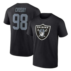 Maxx Crosby Las Vegas Raiders Player Icon Name & Number T-Shirt Black