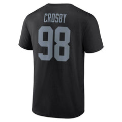 Maxx Crosby Las Vegas Raiders Player Icon Name & Number T-Shirt Black