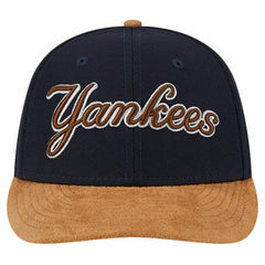 New York Yankees New Era Team Suede Visor Low Profile 59FIFTY Fitted Hat - Navy Hats