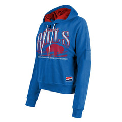 Buffalo Bills New Era Women's Throwback Boxy Pullover Hoodie Royal