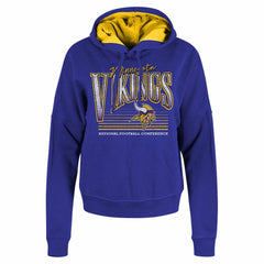 Minnesota Vikings New Era Women's Boxy Pullover Hoodie Purple