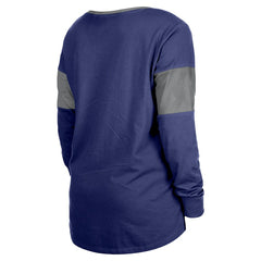 Indianapolis Colts New Era Women's Lace-Up Notch-Neck Long Sleeve T-Shirt Royal