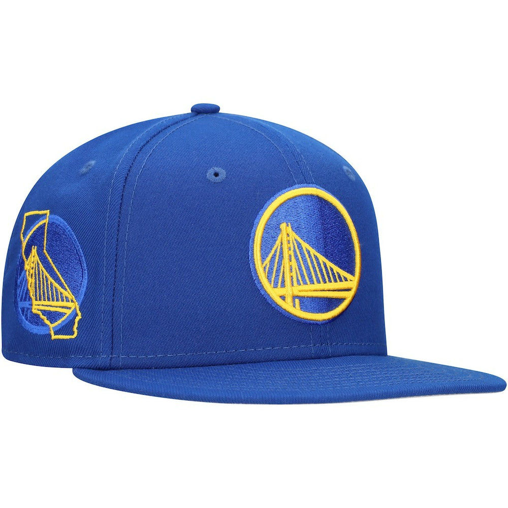 Golden State Warriors Injection State Outline 9FIFTY Snapback Hat Royal