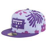 Sacramento Kings Palm Fronds 2-Tone 59FIFTY Fitted Hat Purple