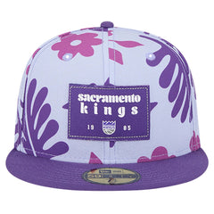 Sacramento Kings Palm Fronds 2-Tone 59FIFTY Fitted Hat Purple