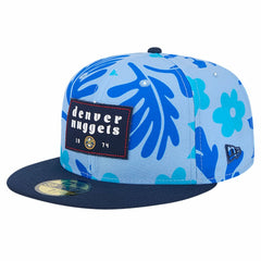Denver Nuggets Palm Fronds 2-Tone 59FIFTY Fitted Hat Blue