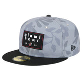 Miami Heat Palm Fronds 2-Tone 59FIFTY Fitted Hat Gray